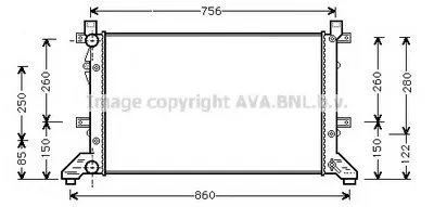 Радиатор, охлаждение двигателя AVA QUALITY COOLING купить