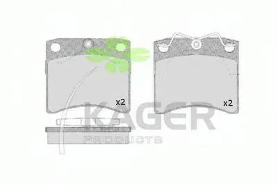 Комплект тормозных колодок, дисковый тормоз KAGER купить