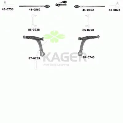 Подвеска колеса KAGER купить