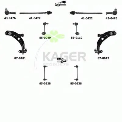 Подвеска колеса KAGER купить