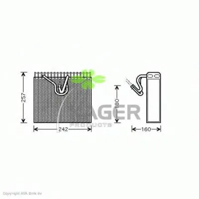 Испаритель, кондиционер KAGER купить