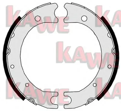 Комплект тормозных колодок, стояночная тормозная система KAWE купить