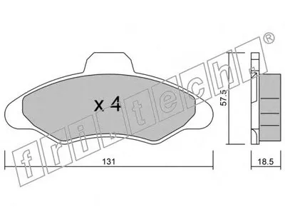 Комплект тормозных колодок, дисковый тормоз fri.tech. купить