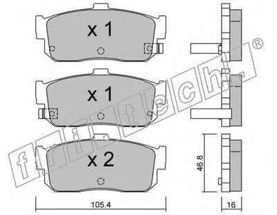 Комплект тормозных колодок, дисковый тормоз fri.tech. купить