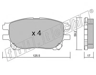 Комплект тормозных колодок, дисковый тормоз fri.tech. купить