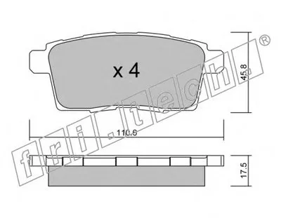 Комплект тормозных колодок, дисковый тормоз fri.tech. купить