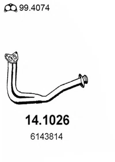 Труба выхлопного газа ASSO купить
