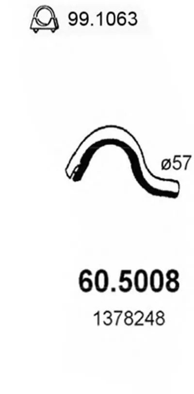 Труба выхлопного газа ASSO купить