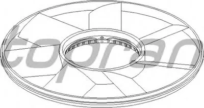 Крыльчатка вентилятора, охлаждение двигателя TOPRAN купить