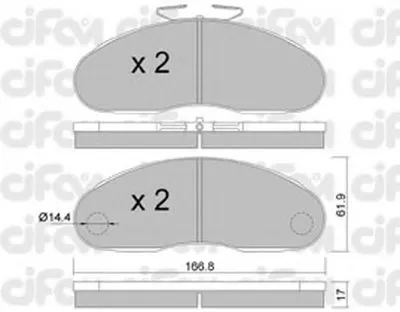 Комплект тормозных колодок, дисковый тормоз CIFAM купить