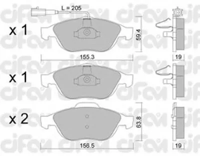 Комплект тормозных колодок, дисковый тормоз CIFAM купить