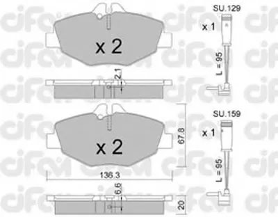 Комплект тормозных колодок, дисковый тормоз CIFAM купить