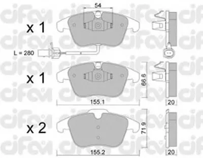 Комплект тормозных колодок, дисковый тормоз CIFAM купить