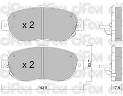 Комплект тормозных колодок, дисковый тормоз CIFAM купить