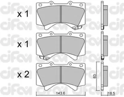 Комплект тормозных колодок, дисковый тормоз CIFAM купить