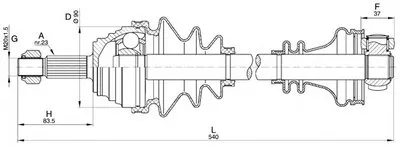 Приводной вал SPIN OPEN PARTS купить