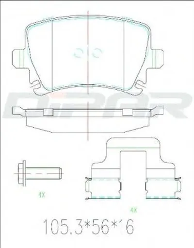Комплект тормозных колодок, дисковый тормоз DITAS купить