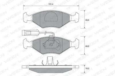 Комплект тормозных колодок, дисковый тормоз WEEN купить