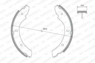Комплект тормозных колодок, стояночная тормозная система WEEN купить