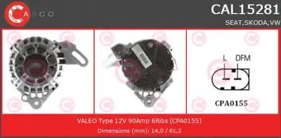 Генератор GENUINE SERIES CASCO купить