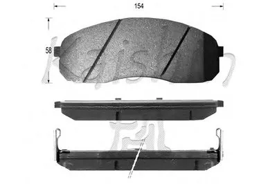 Комплект тормозных колодок, дисковый тормоз KAISHIN купить