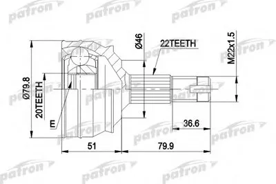 Шарнирный комплект, приводной вал PATRON купить