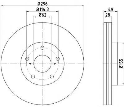 Тормозной диск HELLA PAGID купить