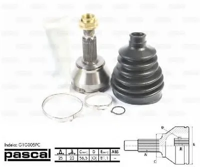 Шарнир, приводной вал PASCAL купить