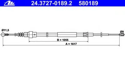 Трос, стояночная тормозная система ATE купить