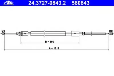 Трос, стояночная тормозная система ATE купить