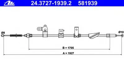 Трос, стояночная тормозная система ATE купить