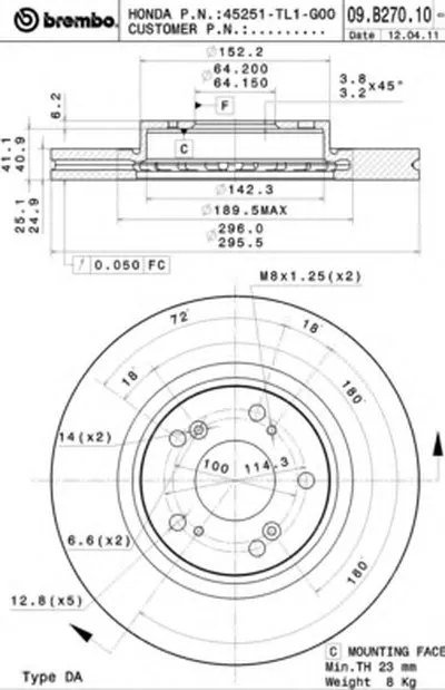 Тормозной диск BREMBO купить