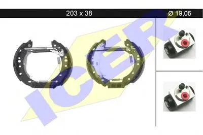 Комплект тормозных колодок ICER купить