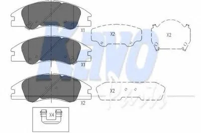 Комплект тормозных колодок, дисковый тормоз KAVO PARTS купить