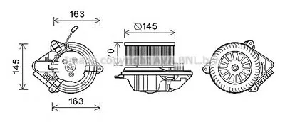 Электродвигатель, вентиляция салона AVA QUALITY COOLING купить