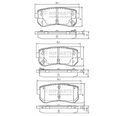 Комплект тормозных колодок, дисковый тормоз NIPPARTS купить