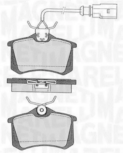Комплект тормозных колодок, дисковый тормоз MAGNETI MARELLI купить