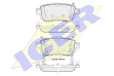 Комплект тормозных колодок, дисковый тормоз ICER купить