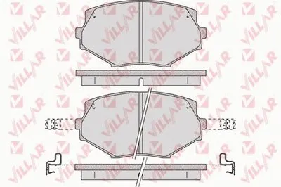 Комплект тормозных колодок, дисковый тормоз VILLAR купить