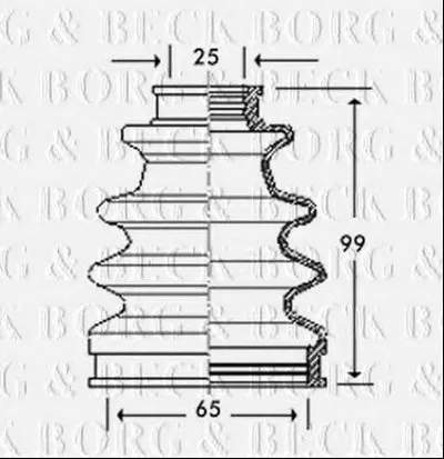 Пыльник, приводной вал BORG & BECK купить