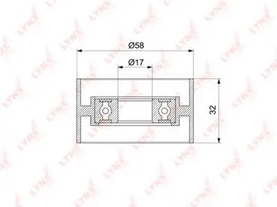 Натяжной ролик, ремень ГРМ LYNXauto купить