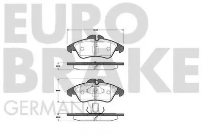 Комплект тормозных колодок, дисковый тормоз EUROBRAKE купить