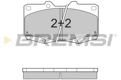 Комплект тормозных колодок, дисковый тормоз BREMSI купить