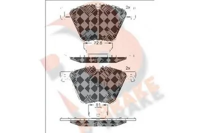 Комплект тормозных колодок, дисковый тормоз R BRAKE купить