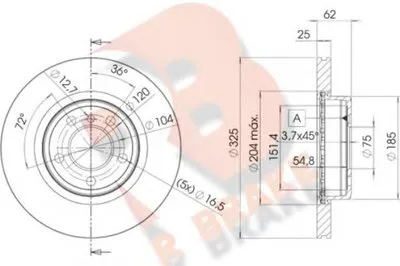 Тормозной диск R BRAKE купить