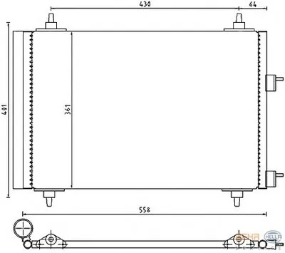 Конденсатор, кондиционер BEHR HELLA SERVICE HELLA купить