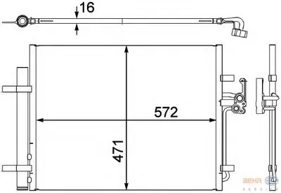 Конденсатор, кондиционер BEHR HELLA SERVICE HELLA купить