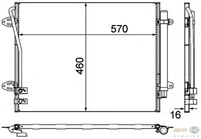 Конденсатор, кондиционер BEHR HELLA SERVICE купить
