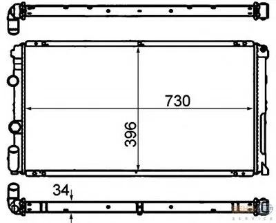 Радиатор, охлаждение двигателя BEHR HELLA SERVICE HELLA купить