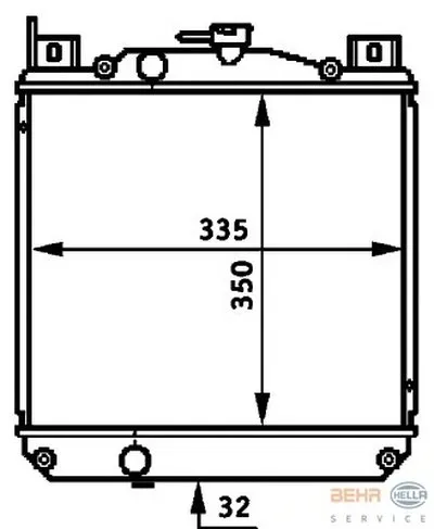 Радиатор, охлаждение двигателя BEHR HELLA SERVICE купить